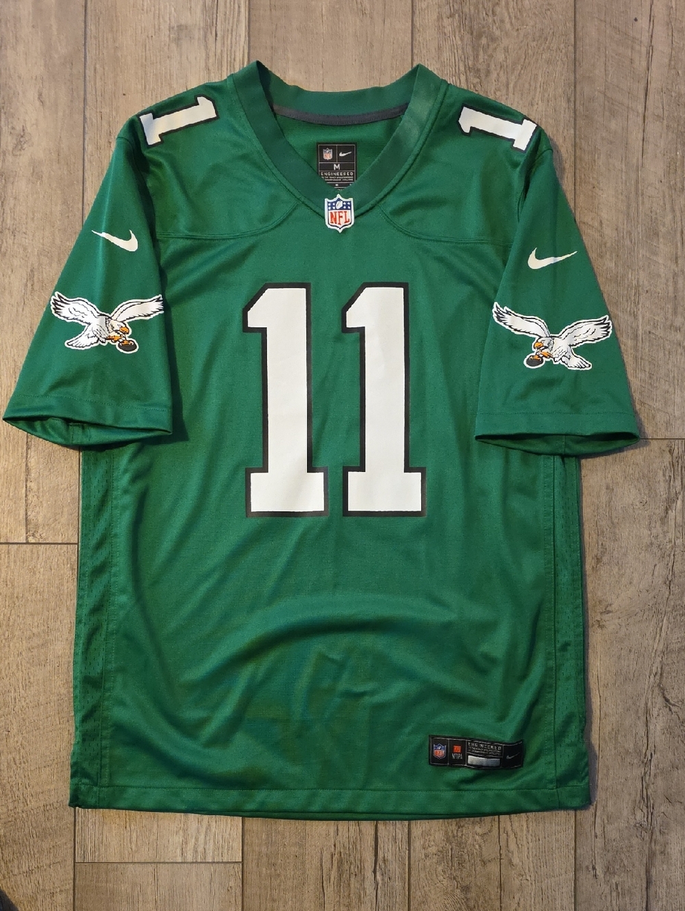Nike Men's Green #11 Philadelphia Eagles Football Jersey Brown